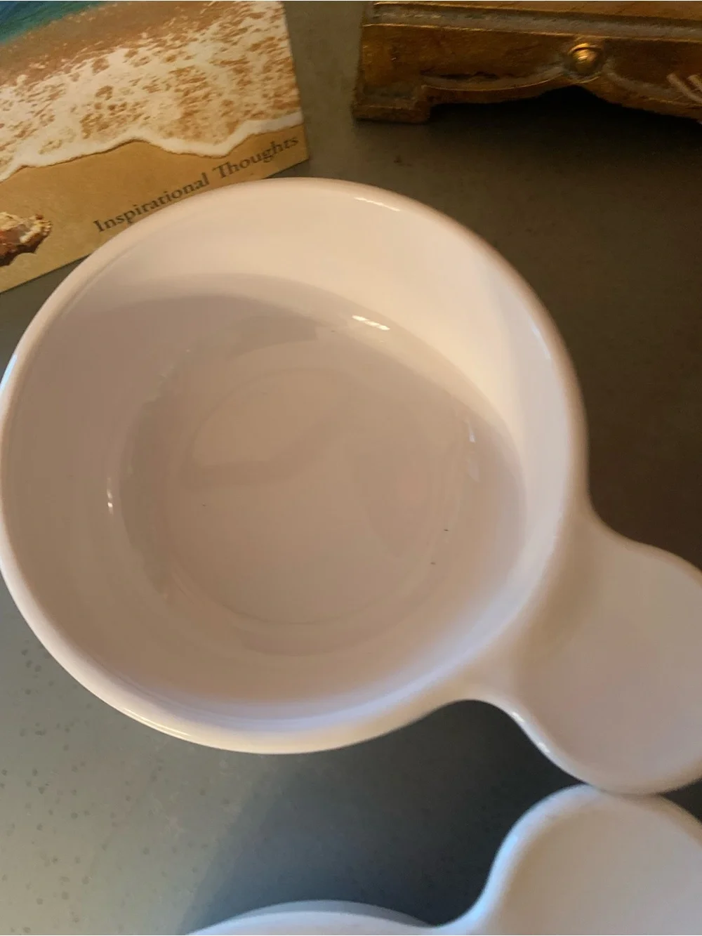 4 Corning Ware, SMALL grab it bowls with handles, can use in microwave.
